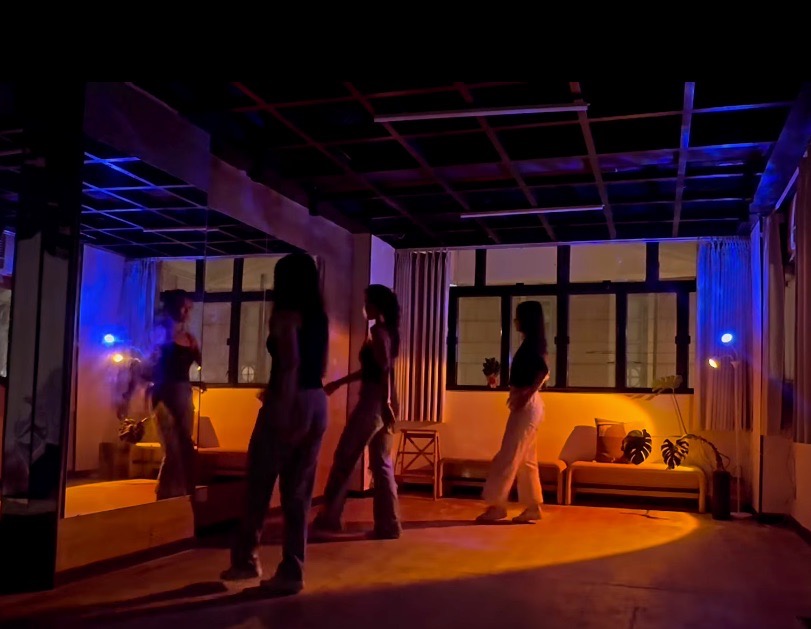 Dancers practising in the Zouk Haus studio at night